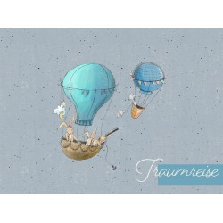 Bio Jersey Lillestoff - Traumreise Panel Hase